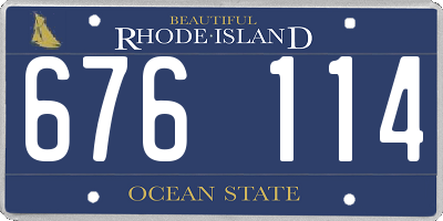 RI license plate 676114