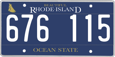 RI license plate 676115