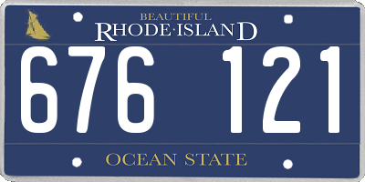 RI license plate 676121