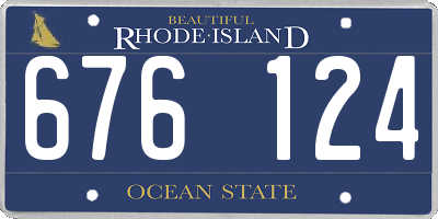 RI license plate 676124