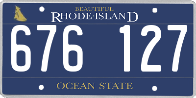 RI license plate 676127