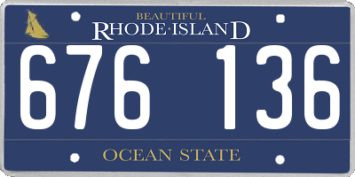 RI license plate 676136