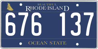RI license plate 676137