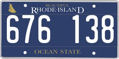 RI license plate 676138