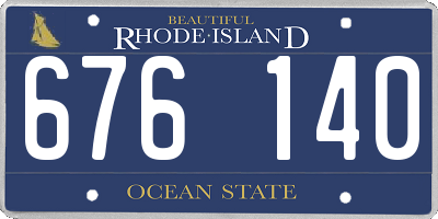 RI license plate 676140