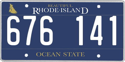 RI license plate 676141