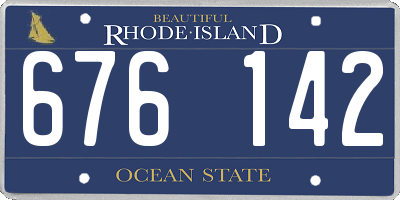 RI license plate 676142