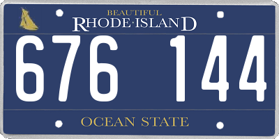 RI license plate 676144