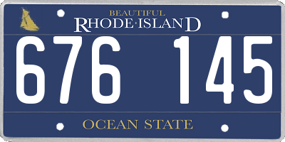 RI license plate 676145