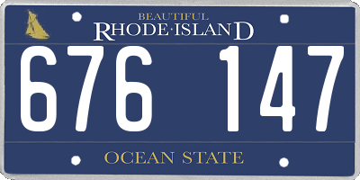 RI license plate 676147