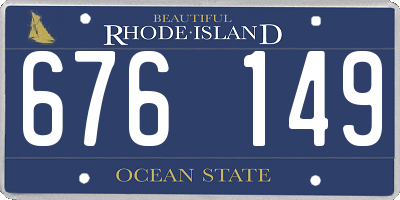 RI license plate 676149