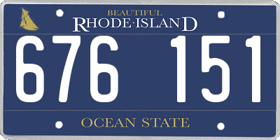 RI license plate 676151