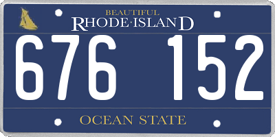 RI license plate 676152