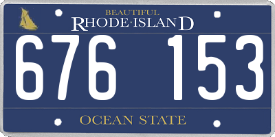 RI license plate 676153