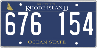 RI license plate 676154