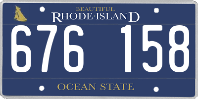 RI license plate 676158