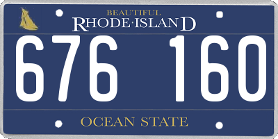 RI license plate 676160