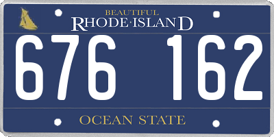 RI license plate 676162