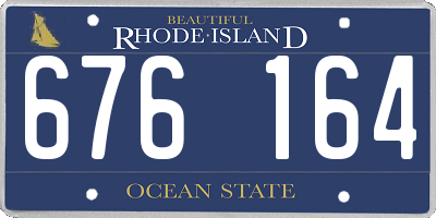 RI license plate 676164