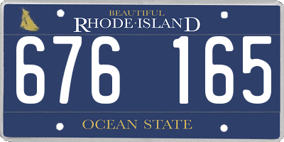 RI license plate 676165