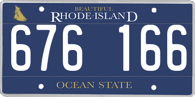 RI license plate 676166