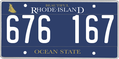 RI license plate 676167