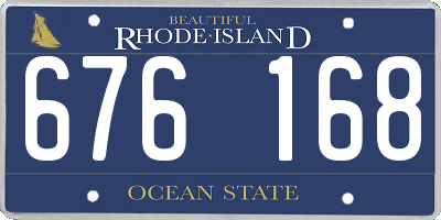 RI license plate 676168