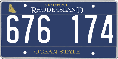 RI license plate 676174