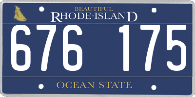 RI license plate 676175