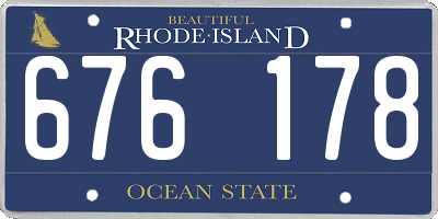 RI license plate 676178