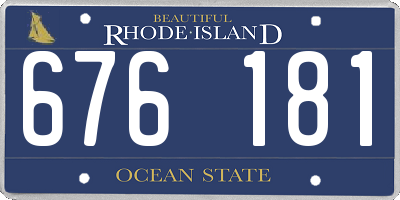RI license plate 676181
