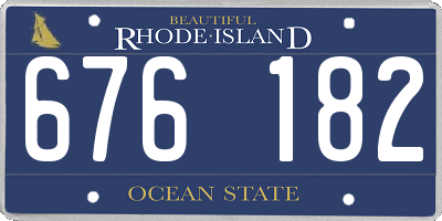 RI license plate 676182
