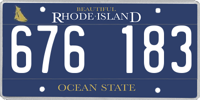 RI license plate 676183