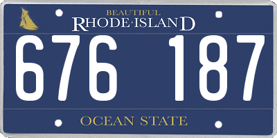 RI license plate 676187