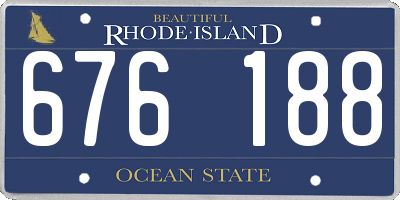 RI license plate 676188