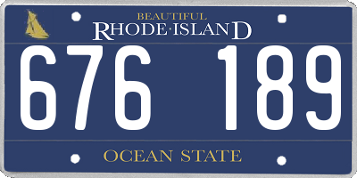 RI license plate 676189
