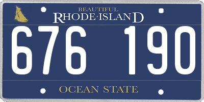 RI license plate 676190