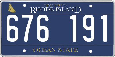 RI license plate 676191