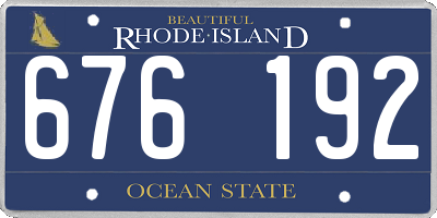 RI license plate 676192