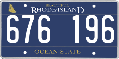 RI license plate 676196