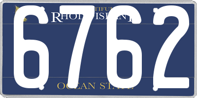 RI license plate 6762