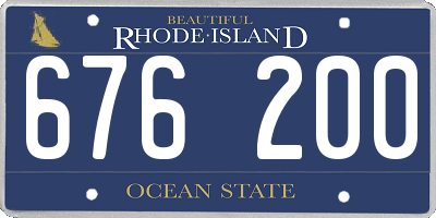 RI license plate 676200