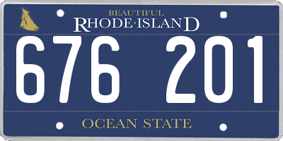 RI license plate 676201