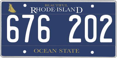 RI license plate 676202
