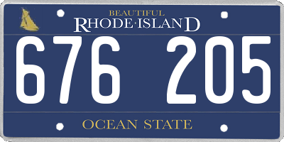 RI license plate 676205