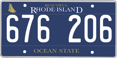 RI license plate 676206