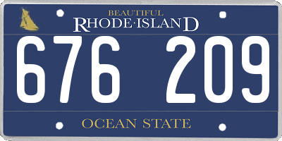 RI license plate 676209