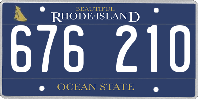 RI license plate 676210
