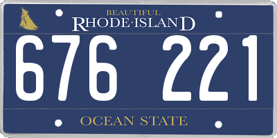RI license plate 676221
