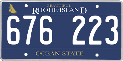 RI license plate 676223